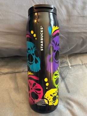 NWOT Starbucks Day of the Dead Collectible Tumbler 20oz. Pink, green, black
